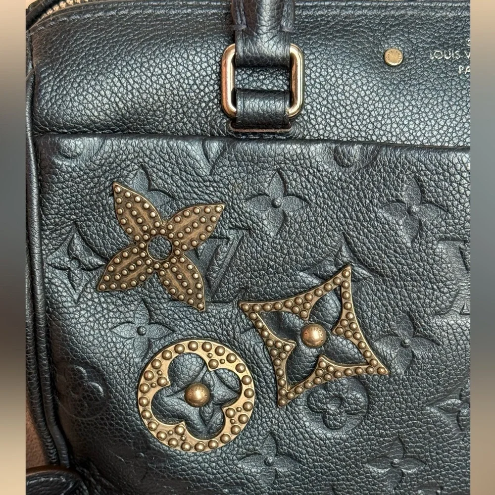 Louis Vuitton Monogram Empreinte Speedy Bandouliere 25 M43740 Dark blue - Picture 2 of 16